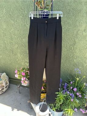 Tibi Black Skinny Tailored Pants